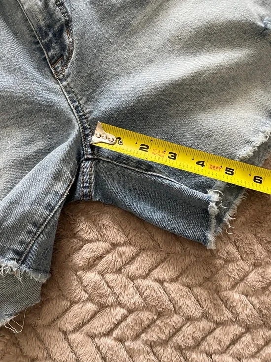 Seven 7 Denim Cutoff Shorts - Light Blue Distressed - Picture 8 of 8